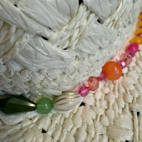 NWT Anthropologie x San Diego Hat Co.-Cream Coastal Cowgirl Boho Hat. - Picture 4 of 9